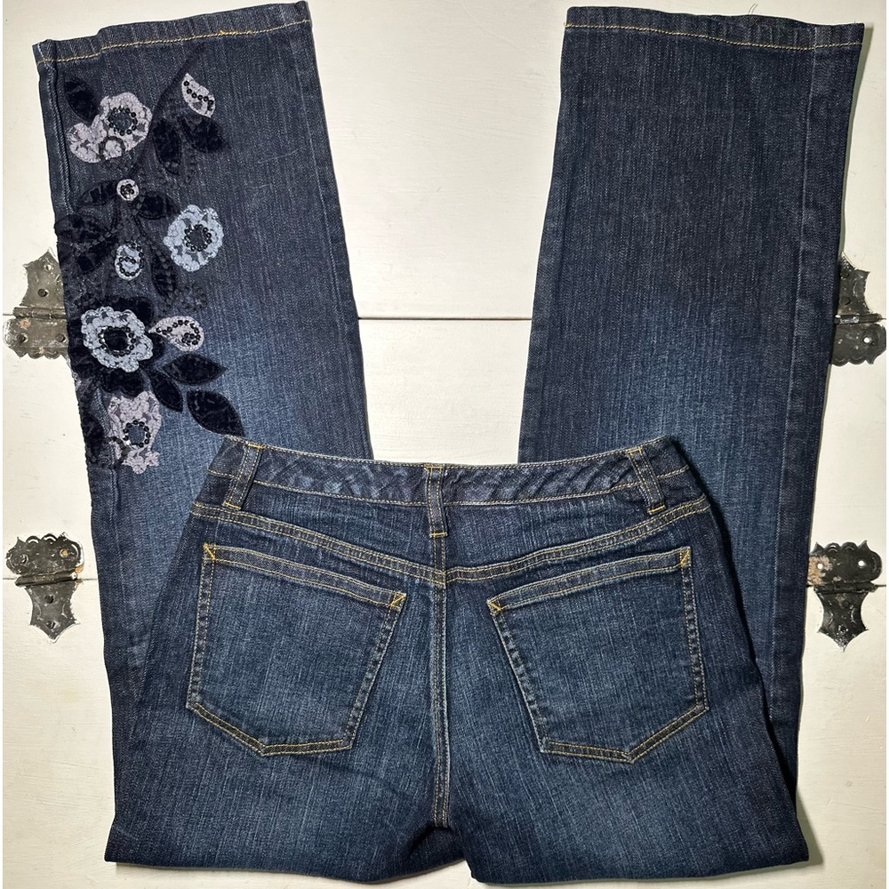 Talbot straight jeans floral design